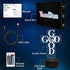 God is Good Jesus Cross 3D Night Light Christian Blessed Virgin Mary Illusion Lamp Decoration for Easter Day Christmas Day